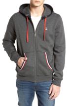 Men's Psycho Bunny Johnson Front Zip Hoodie - Grey