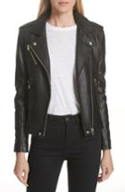 Women's Iro Leather Moto Jacket Us / 40 Fr - Black