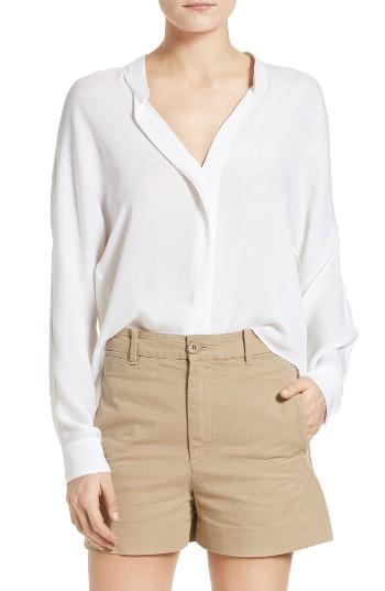 Women's Vince Sheer Silk Blouse - White