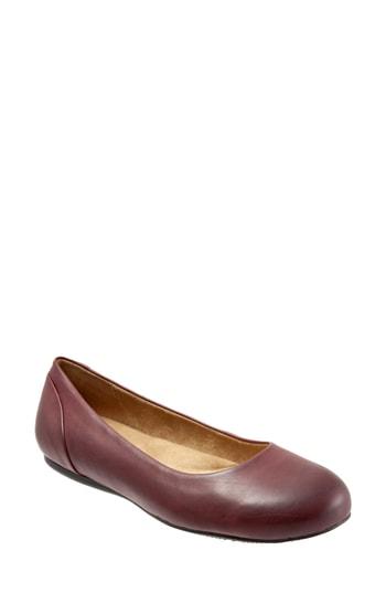 Women's Softwalk Sonoma Flat M - Burgundy