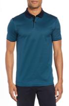 Men's Boss Pitton Slim Fit Polo, Size - Blue