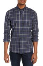 Men's Nordstrom Men's Shop Traditional Fit Gingham Sport Shirt, Size - Blue