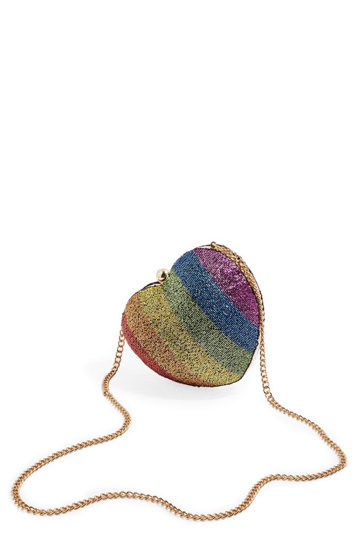 Women's Topshop Rainbow Heart Crossbody Bag