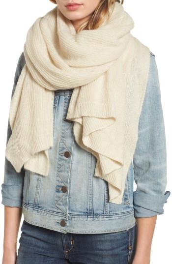 Women's Free People Kennedy Waffle Knit Scarf, Size - Ivory