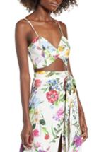 Women's Afrm Lias Twist Front Crop Top - White