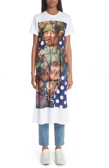 Women's Comme Des Garcons Vertumnus Print T-shirt Dress - White