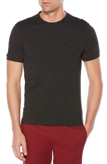 Men's Original Penguin Nep Speckled T-shirt, Size - Black