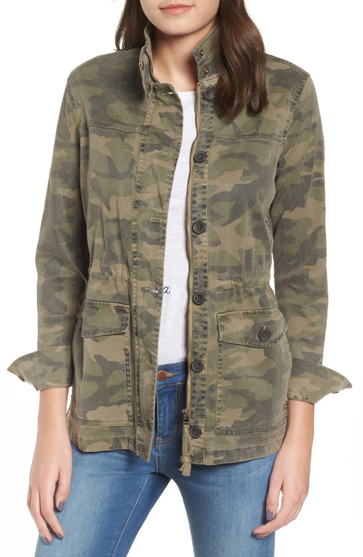 Women's Lucky Brand Camo Utility Jacket - Green