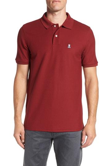 Men's Psycho Bunny Classic Pique Polo (m) - Red