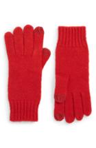 Women's Nordstrom Knit Tech Gloves, Size - Red