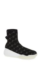 Women's Stella Mccartney Logo Slip-on Sock Sneaker Us / 37eu - Black