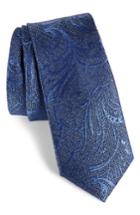 Men's Calibrate Hawkins Botanical Silk Tie, Size - Blue