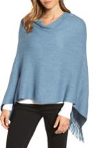 Women's Echo Fringe Poncho, Size - Blue