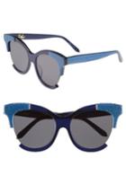 Women's Vow London Blaize 51mm Sunglasses - Blue Glitter