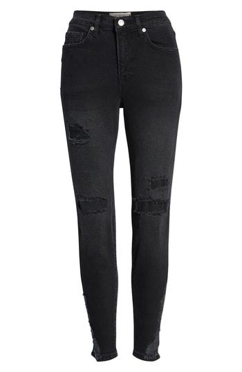 Women's Free People About A Girl Ripped High Waist Crop Skinny Jeans