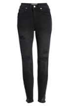 Women's Free People About A Girl Ripped High Waist Crop Skinny Jeans