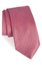 Men's Nordstrom Men's Shop Laguna Check Silk Tie, Size X-long - Red