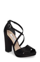 Women's Nina Marylyn Cross Strap Sandal .5 M - Black