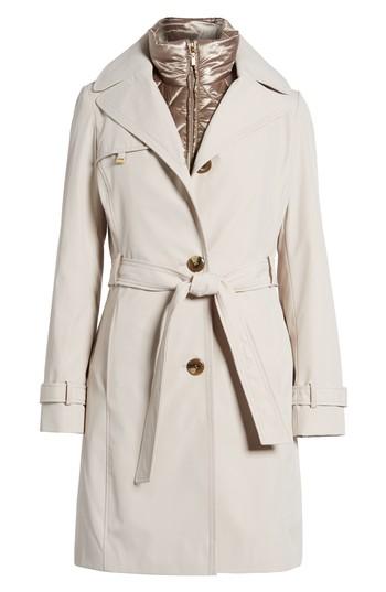 Women's Ellen Tracy Waterproof Trench Coat With Removable Vest