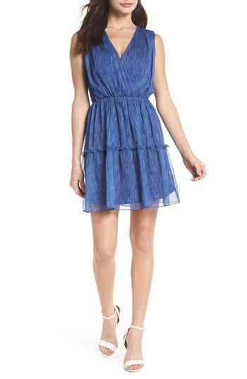 Women's Nsr Tie Dye Chiffon Minidress - Blue