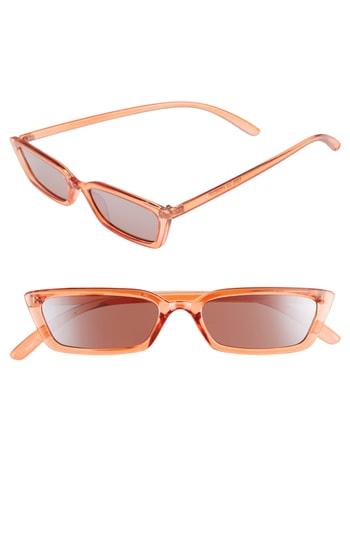 Women's Leith 51mm Thin Long Square Sunglasses - Orange