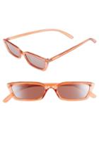 Women's Leith 51mm Thin Long Square Sunglasses - Orange