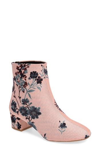 Women's Topshop Blooming Floral Bootie .5us / 35eu - Pink