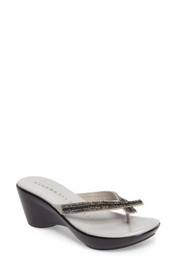 Women's Athena Alexander Sienna Wedge Sandal M - Grey