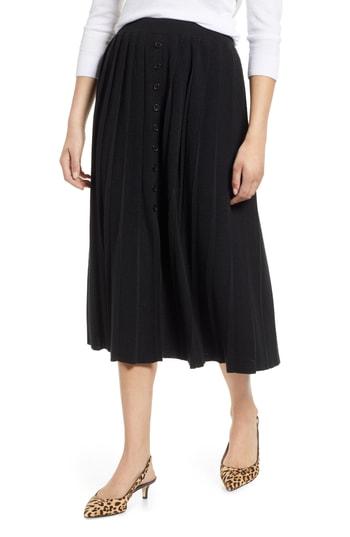 Women's 1901 Pleated Sweater Skirt - Black