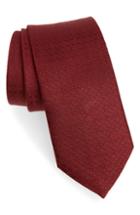 Men's Salvatore Ferragamo Erve Gancio Jacquard Silk Tie, Size - Burgundy