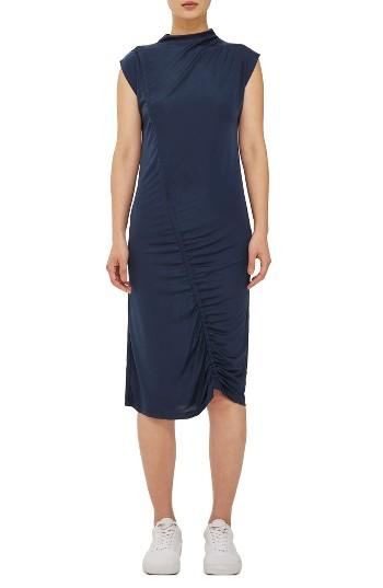 Women's Topshop Boutique Ruched Dress Us (fits Like 0) - Blue
