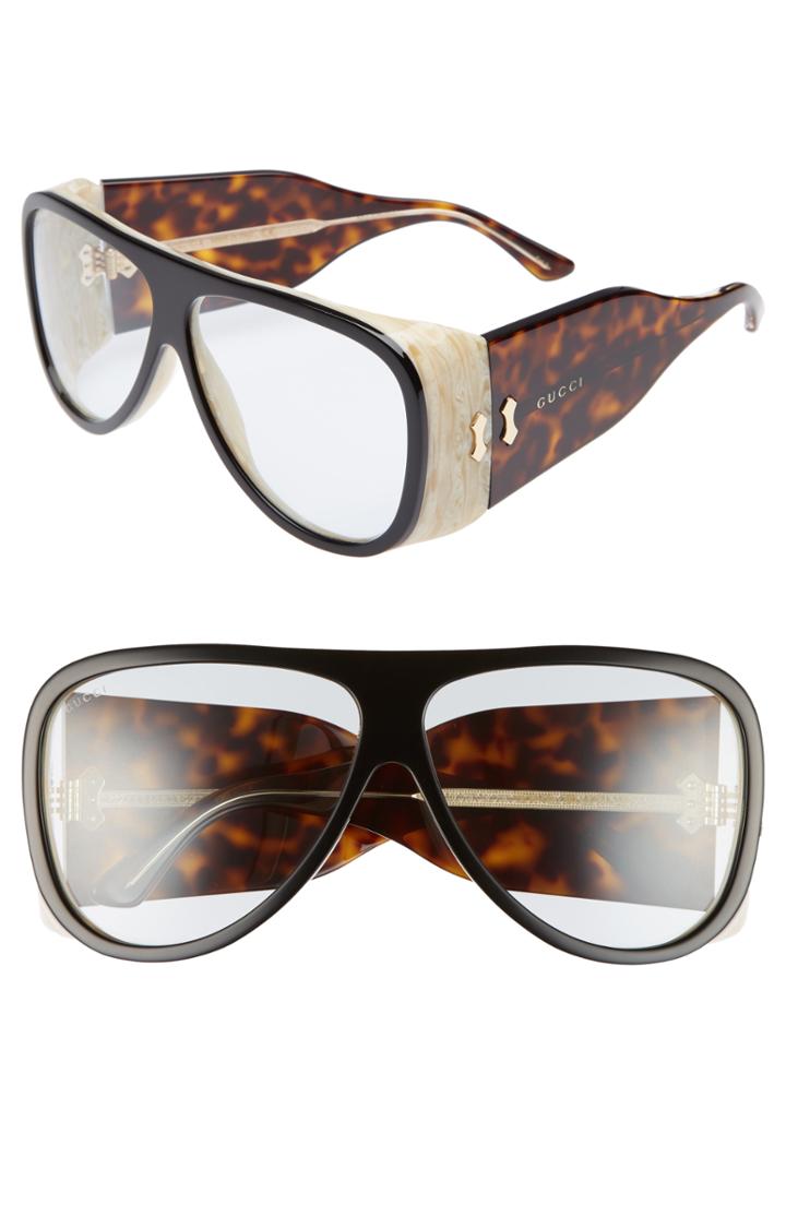 Women's Gucci 63mm Oversize Aviator Sunglasses -