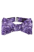 Men's Ted Baker London Fantastic Paisley Silk Bow Tie, Size - Purple
