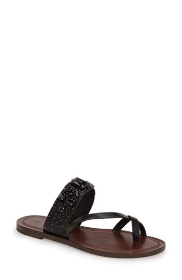 Women's Via Spiga 'gwenda' Stud & Crystal Toe Loop Sandal, Size