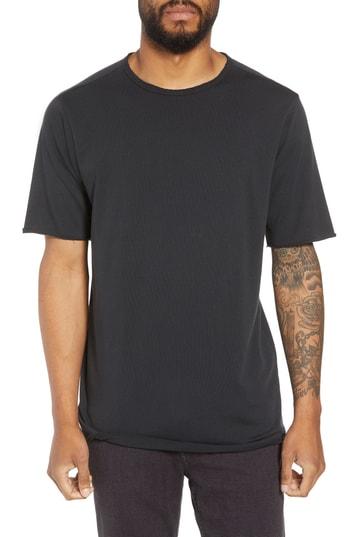 Men's Hudson Jeans Regular Fit Elongated T-shirt - Black