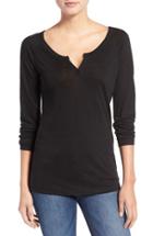 Women's Joe's 'penn' Split Neck Linen Tee