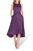 Women's Tahari Sleeveless Jacquard Fit & Flare Dress - Purple