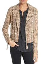 Women's Joie Leopard Print Leather Jacket