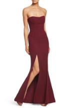 Women's Dress The Population Ellen Strapless Gown - Burgundy