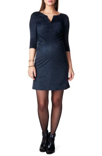 Women's Noppies 'silje' Sueded Maternity Dress, Size - Blue
