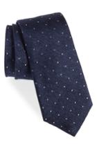 Men's Calibrate Reiter Dot Silk Blend Tie, Size - Blue
