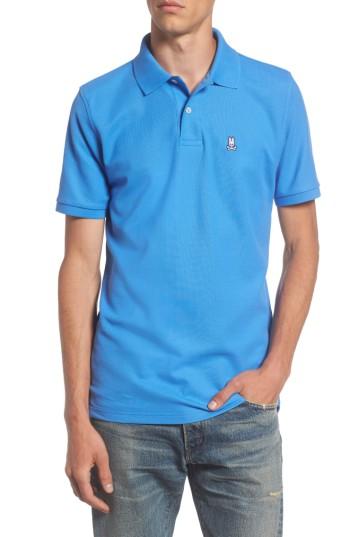 Men's Psycho Bunny Classic Logo Applique Polo (m) - Blue/green