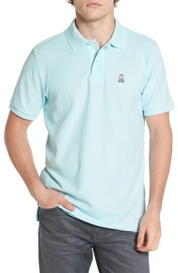 Men's Psycho Bunny Classic Logo Applique Polo (xxl) - Blue