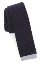 Men's 1901 Belvin Knit Skinny Tie, Size - Blue