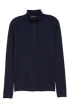 Men's Smartwool Merino 250 Base Layer Quarter Zip Pullover, Size - Blue