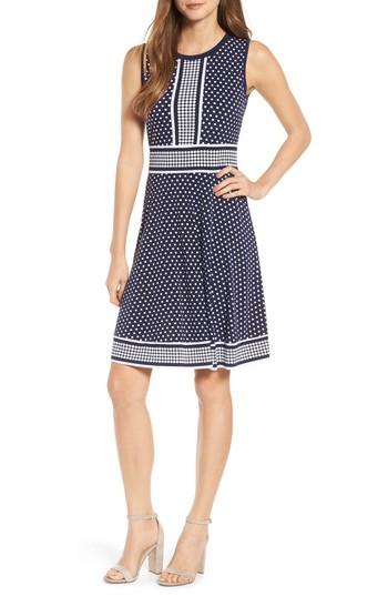 Women's Michael Michael Kors Simple Dot Border Dress - Blue