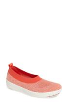 Women's Fitflop Uberknit Slip-on Sneaker M - Coral