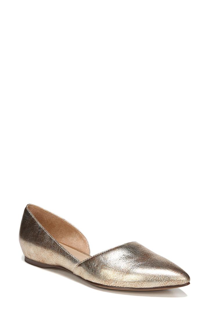 Women's Naturalizer Samantha Half D'orsay Flat .5 W - Metallic