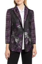 Women's Ming Wang Faux Fur Front Knit Jacket