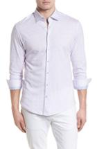 Men's Stone Rose Contemporary Fit Print Sport Shirt (s) - Purple